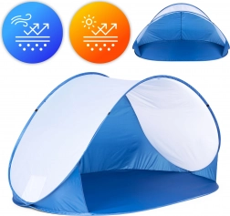 Pop-up strandtelt mod vind