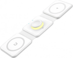 Essager magnetisk trådløs oplader 3-i-1 15W hvid