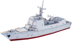 Robotime 3D puslespil destroyer Type 052C farvet