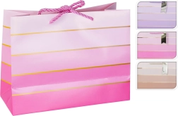 Gavepapirspose 23 × 18 × 10 cm – mix af 3 farver