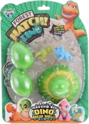 Sæt med dinosaurer i æg med rede