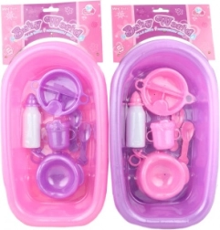 Plastikkar til dukker med tilbehørssæt