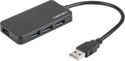 USB-hub Natec Moth 4 porte USB 3.0 sort