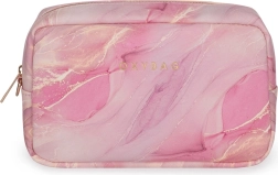 Kosmetikpung EMILY marmor-lyserød (20 × 13 × 5 cm)