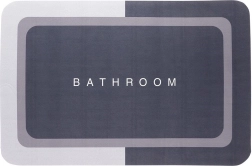 Skridsikker badeværelsesmåtte 59 × 39 cm, grå