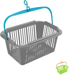 Plast klemme-/tøjklemme-kurv (UH) 25 × 18 × 11,5 cm – mix farver