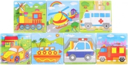 Træpuslespil bil – 9 brikker