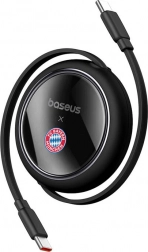 Udtrækkeligt USB‑C-kabel 100 W BASEUS Free2Pull – FC BAYERN Edition, sort