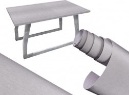 Selvklæbende folie, der imiterer børstet metal, grå 1,52x30 m