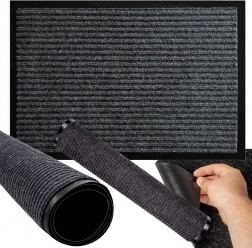Gummieret entrémåtte 60 × 90 cm – grå, skridsikker
