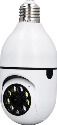Trådløst Wi‑Fi IP-kamera i form af en pære E27 30 W til overvågning af hjemmet - 1 stk.