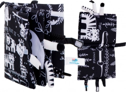 Blød kontrast sansebog med dyrehaler – safari