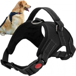 Trykfri hundesele M, sort