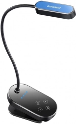 Glocusent mini trådløst clip-lys sort