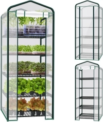 Mini drivhus med 5 hylder