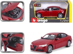 Bburago 1:24 Alfa Romeo Giulia (2016) Metallic rød 18-21080