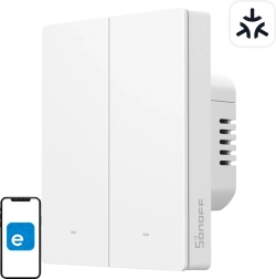 Sonoff m5 matter smart vægkontakt 2-kanals til ramme