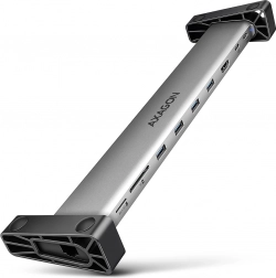 Axagon HMC-10HLS USB-C hub 9-i-1 med HDMI 4K/60 Hz, GLAN, kortlæser og PD 100 W