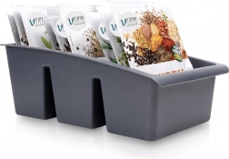 Grå organizer til krydderiposer 25 × 15 × 9 cm