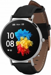 GARETT Verona dame-smartwatch sølv‑sort med AMOLED