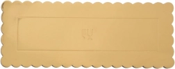 Guld rektangulær kageplade 33 × 12 cm