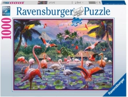 Ravensburger puslespil Pink Flamingos 1000 brikker