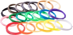 Påfyldning til 3D-pen 20 farver x 5 m PLA – forskellige farver