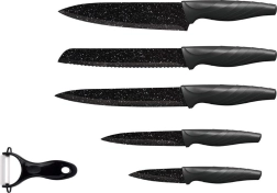 Sæt køkkenknive TORO 5 stk. med marmoreret non-stick overflade + keramisk skræller