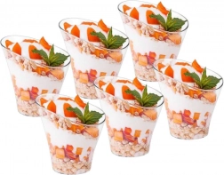 Plastikkopper til desserter og snacks 180 ml, 6 stk.