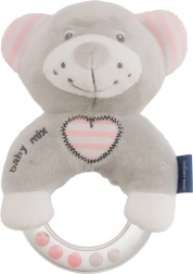 BABY MIX plysbamse-raslelyd til børn – lyserød bamse