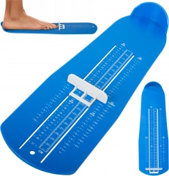 Blå sko størrelsesmåler