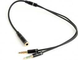 Audioadapter 4-polet til 2× 3,5 mm minijack, 0,2 m