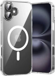 Gennemsigtigt Vention-cover til iPhone 16 Plus med MagSafe