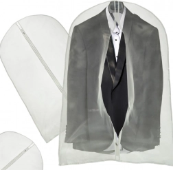 Beskyttelsesovertræk til tøj 60 × 100 cm med lynlås – Gennemsigtig 60×120