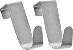 Dørkroge i stål, sæt med 2 stk.
