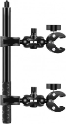 PULUZ motorcykel-/cykelholder med to klemmer og 150 cm selfiestang