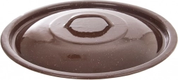 Emaljeret låg til spand BROWN 30 cm