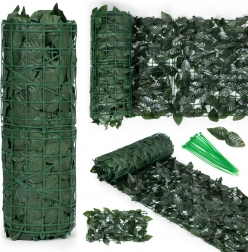 Kunstigt hegn 300 × 50 cm, mørkegrønt altandække med camouflagelook