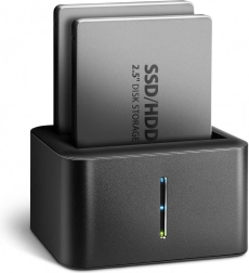 Mini dockingstation Axagon til 2x 2,5" SATA SSD/HDD med kloningsfunktion