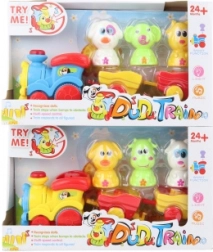 Sjovt tog med dyr på batterier