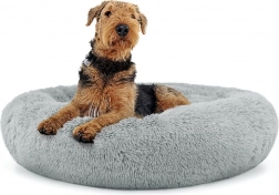 Universel plysbets til hunde og katte, 80 cm - lysegrå