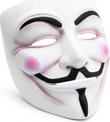 Maske Guy Fawkes ANONYMOUS V for Vendetta, hvid