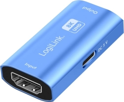 Repeater HDMI 8K/60HZ HDCP2.3, blå aluminium