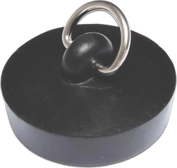 Gummiprop til afløb 46 mm med halvring, sort