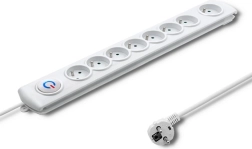 Overspændingsbeskyttelse med 8 stik og 1,5 m kabel