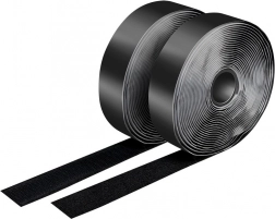 Selvklæbende velcro LOGILINK 2×5 m, sort, 25 mm