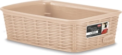 Plastikkurv Elegance 20 × 14 × 6 cm – Beige