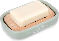 Sæbeskål GREENISH med reservoir og bambusindsats