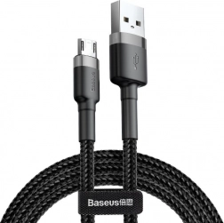 Baseus Cafule kabel USB-A til Micro USB 1 m, 2,4 A, grå‑sort
