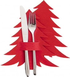 Bestikposer juletræ, rød, 2 stk.
